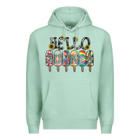 Seafoam name vibrant summer greeting with popsicles Premium Hoodie - CowhideDigitalArt