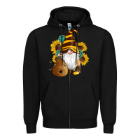 Black western bee gnomes beehive honey sunflowers gemstone Zipper Hoodie - Artiststas