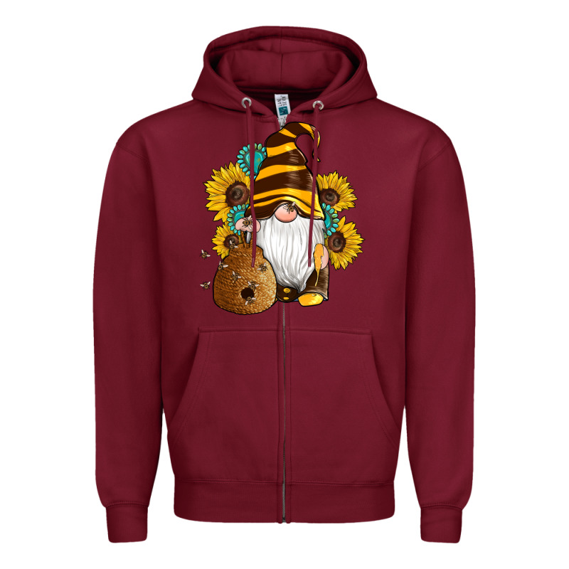 Western Bee Gnomes Beehive Honey Sunflowers Gemstone Zipper Hoodie by Artiststas | Teevron