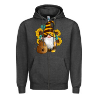 Charcoal Heather western bee gnomes beehive honey sunflowers gemstone Zipper Hoodie - Artiststas
