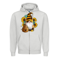 Dove Grey western bee gnomes beehive honey sunflowers gemstone Zipper Hoodie - Artiststas