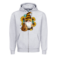 Heather Grey western bee gnomes beehive honey sunflowers gemstone Zipper Hoodie - Artiststas