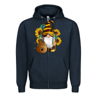 Navy western bee gnomes beehive honey sunflowers gemstone Zipper Hoodie - Artiststas