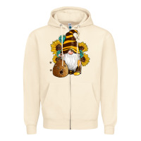 Sandshell western bee gnomes beehive honey sunflowers gemstone Zipper Hoodie - Artiststas