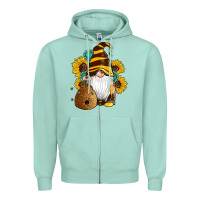 Seafoam western bee gnomes beehive honey sunflowers gemstone Zipper Hoodie - Artiststas