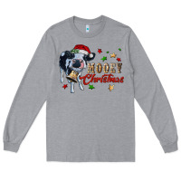 Heather Grey mooey christmas Long Sleeve Tee - RanaPortraitStore