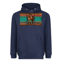 Navy western horse serape tooled leather leopard  sippy cup Heavyweight Hoodie - BarkalooDesign