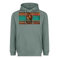 Sage western horse serape tooled leather leopard  sippy cup Heavyweight Hoodie - BarkalooDesign