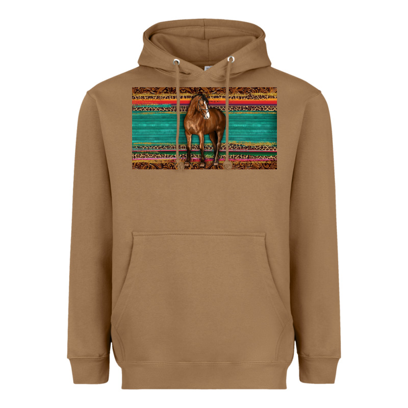 Western Horse Serape Tooled Leather Leopard  Sippy Cup Heavyweight Hoodie by BarkalooDesign | Teevron