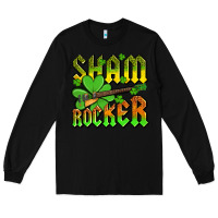 Black St. Patrick’s Day sham rocker with guitar Long Sleeve Tee - OliviaCreatesArt