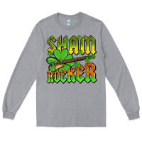 Heather Grey St. Patrick’s Day sham rocker with guitar Long Sleeve Tee - OliviaCreatesArt