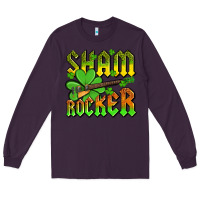 Plum St. Patrick’s Day sham rocker with guitar Long Sleeve Tee - OliviaCreatesArt
