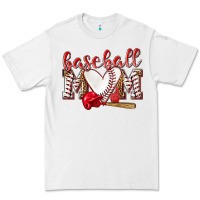 White Baseball Mom Premium Tee - NancyCooperArtShop