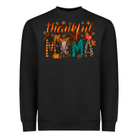 Black thankful mama cow Heavyweight Sweatshirt - RacoonDesign
