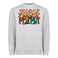 Heather Grey thankful mama cow Heavyweight Sweatshirt - RacoonDesign