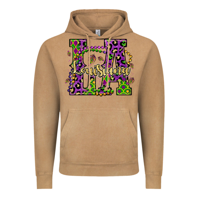 Louisiana Mardi Gras Vintage Hoodie by OliviaCreatesArt | Teevron