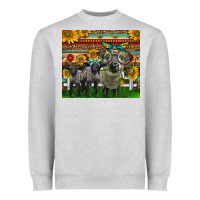 Heather Grey Western Cute Hampshire Sheep Family Heavyweight Sweatshirt - LillyAllenDesigns