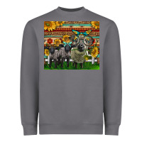 Storm Western Cute Hampshire Sheep Family Heavyweight Sweatshirt - LillyAllenDesigns