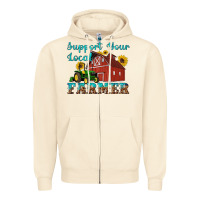 Sandshell western support your local farmer Zipper Hoodie - Artiststas