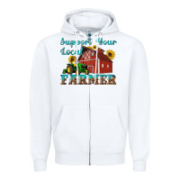 White western support your local farmer Zipper Hoodie - Artiststas