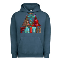 Pigment Midnight Navy cross and christmas trees Urban Hoodie - AdoDesignShop