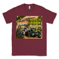Burgundy huntin fishin muddin Classic Tee - TumblerDesignByShophia