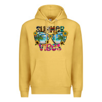 Antique Gold Summer Vibes Premium Hoodie - CowhideDigitalArt