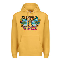 Mustard Summer Vibes Premium Hoodie - CowhideDigitalArt