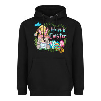 Black happy easter bunny gnome Heavyweight Hoodie - BarkalooDesign