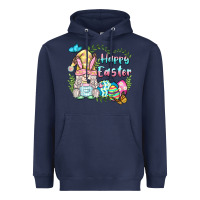 Navy happy easter bunny gnome Heavyweight Hoodie - BarkalooDesign