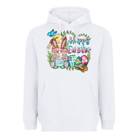 White happy easter bunny gnome Heavyweight Hoodie - BarkalooDesign