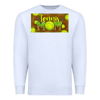 White tennis mom license plate Premium Sweatshirt - BarkalooDesign