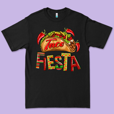 Taco Fiesta Premium Tee Designed By Texasbilliewilder