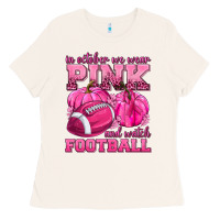 Bone In October We Wear Pink Watch Football Ladies Tee - texasbilliewilder