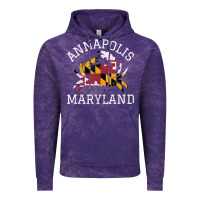 Cloud Purple Annapolis Maryland Crab State Flag Home Travel Vintage Vintage Hoodie - longCreatives