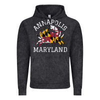 Vintage Black Annapolis Maryland Crab State Flag Home Travel Vintage Vintage Hoodie - longCreatives