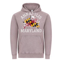 Vintage Zinc Annapolis Maryland Crab State Flag Home Travel Vintage Vintage Hoodie - longCreatives