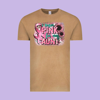 I Wear Pink For My Aunt Vintage Tee Designed By Cowgirlartshop