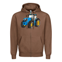 Chestnut western farm tractor blue Zipper Hoodie - Artiststas