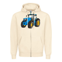 Sandshell western farm tractor blue Zipper Hoodie - Artiststas