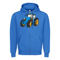 True Royal western farm tractor blue Zipper Hoodie - Artiststas
