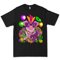 Black Mardi Gras pig Premium Tee - NancyCooperArtShop