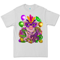 Dove Grey Mardi Gras pig Premium Tee - NancyCooperArtShop