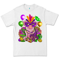 White Mardi Gras pig Premium Tee - NancyCooperArtShop
