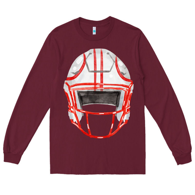 Football Helmet Fa Element Long Sleeve Tee by FaDigitalArtStudio | Teevron