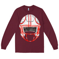 Burgundy football helmet fa element Long Sleeve Tee - FaDigitalArtStudio