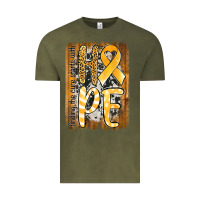 Vintage Olive finding the cure starts with hope childhood cancer awareness  with bac Vintage Tee - Jasminsmagicworld