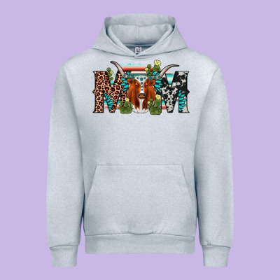 Longhorn Mom Urban Hoodie Designed By Adodesignshop