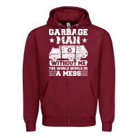 Burgundy garbage man gift t  shirt recycling trash garbage man t  shirt Zipper Hoodie - longCreatives