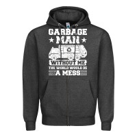 Charcoal Heather garbage man gift t  shirt recycling trash garbage man t  shirt Zipper Hoodie - longCreatives